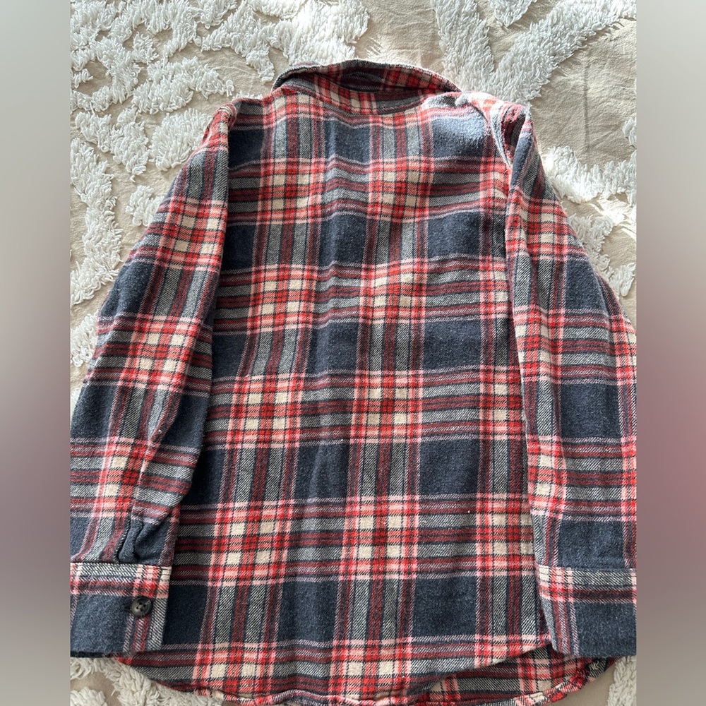 Old Navy Long-Sleeve Plaid Pocket Shirt -Toddler Boys 5T - Picture 2 of 4